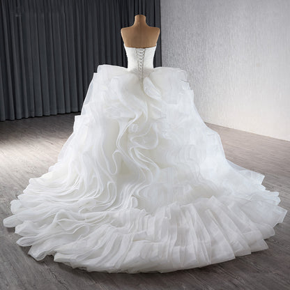 Theresa's Bridal 241074 white sweetheart Ruched Ballroom gown wedding dress.