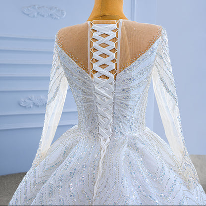 Theresa's Bridal 7382 Bride wedding dress Elegant and Luxurious bling. Back out.