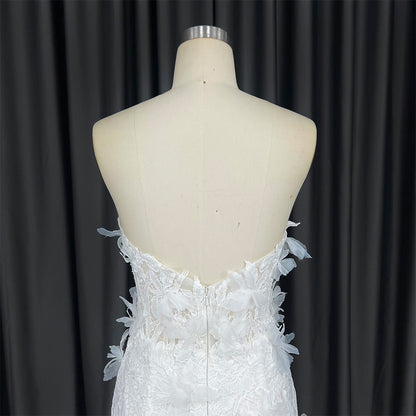 Theresa's Bridal HX93 Luxury 3D Flower lace embtoidery Wedding dress.